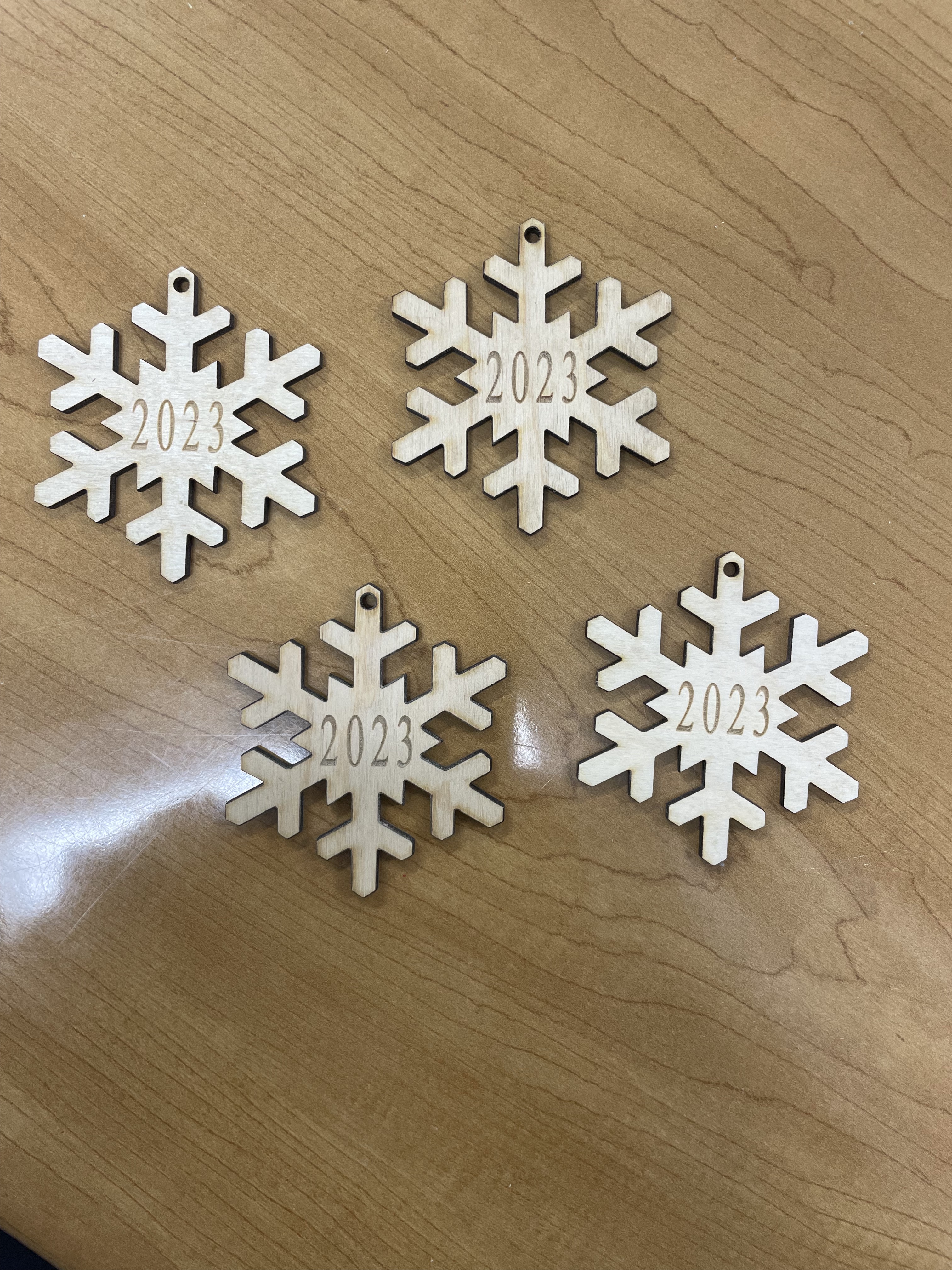 engraved snowflakes